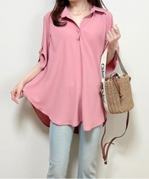 Belle Cie（ベルシー）の「抜け感プラスでオトナな スキッパー チュニック シャツ（チュニック）」