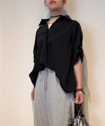 抜け感プラスでオトナな スキッパー チュニック シャツ