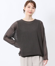 m.f.editorial（エムエフエディトリアル）の「【アンサンブル】m.f.エディトリアル レディース メッシュニット&タンクトップ アンサンブル（アンサンブル）」