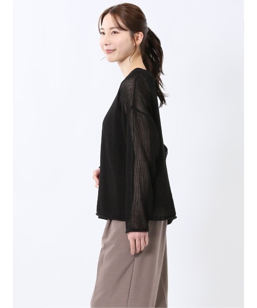 m.f.editorial(エムエフエディトリアル)の「【アンサンブル】m.f.エディトリアル レディース メッシュニット&タンクトップ アンサンブル(アンサンブル・レディース・グレー系その他2/ブラック/ベージュ・MEDIUM/LARGE)」の13枚目の写真