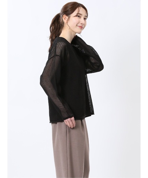 m.f.editorial(エムエフエディトリアル)の「【アンサンブル】m.f.エディトリアル レディース メッシュニット&タンクトップ アンサンブル(アンサンブル・レディース・グレー系その他2/ブラック/ベージュ・MEDIUM/LARGE)」の15枚目の写真