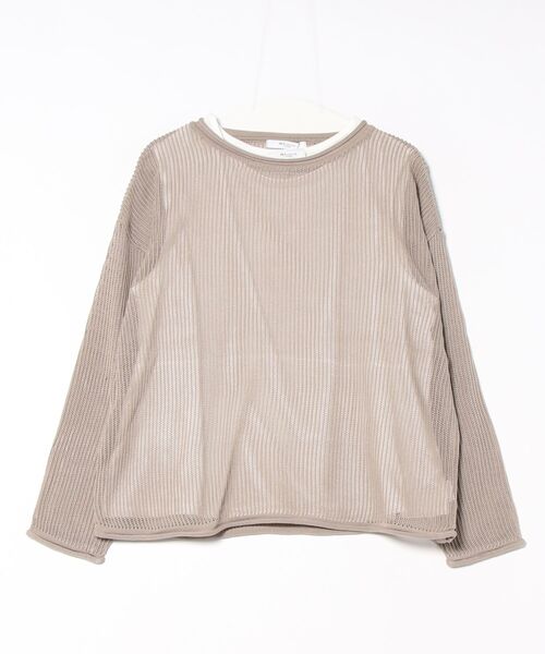 m.f.editorial(エムエフエディトリアル)の「【アンサンブル】m.f.エディトリアル レディース メッシュニット&タンクトップ アンサンブル(アンサンブル・レディース・グレー系その他2/ブラック/ベージュ・MEDIUM/LARGE)」の17枚目の写真