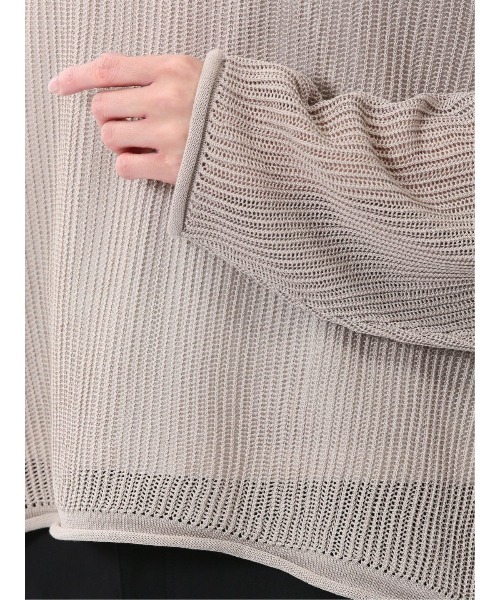 m.f.editorial(エムエフエディトリアル)の「【アンサンブル】m.f.エディトリアル レディース メッシュニット&タンクトップ アンサンブル(アンサンブル・レディース・グレー系その他2/ブラック/ベージュ・MEDIUM/LARGE)」の22枚目の写真