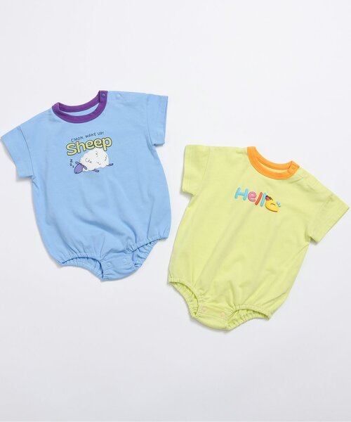 BREEZE(ブリーズ)の「【Bpop】カラフルモチーフボディオール(ロンパース・キッズ・サックスブルー/イエロー・80/70)」の3枚目の写真