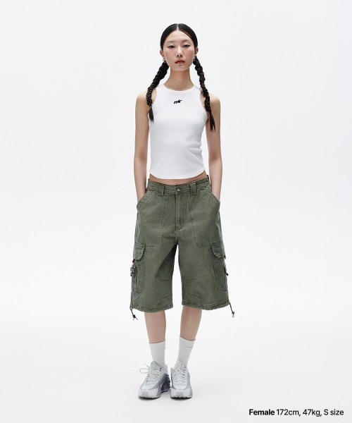 MAHAGRID(マハグリッド)の「『mahagrid/マハグリッド』 M STAR TANK TOP /スターデザイン タンクトップ(タンクトップ・レディース・ホワイト/ブラック・FREE)」の4枚目の写真