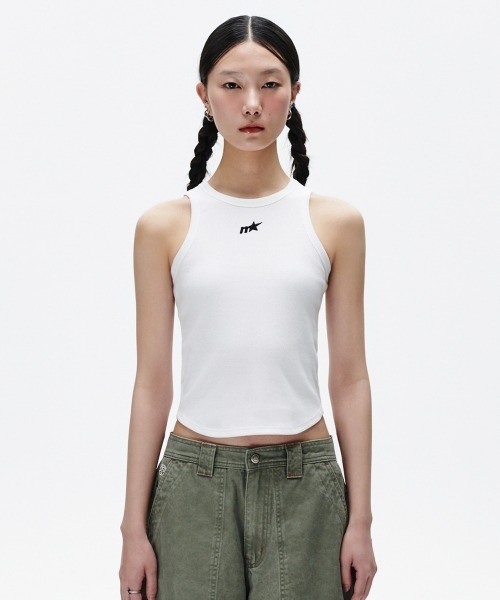 MAHAGRID(マハグリッド)の「『mahagrid/マハグリッド』 M STAR TANK TOP /スターデザイン タンクトップ(タンクトップ・レディース・ホワイト/ブラック・FREE)」の3枚目の写真