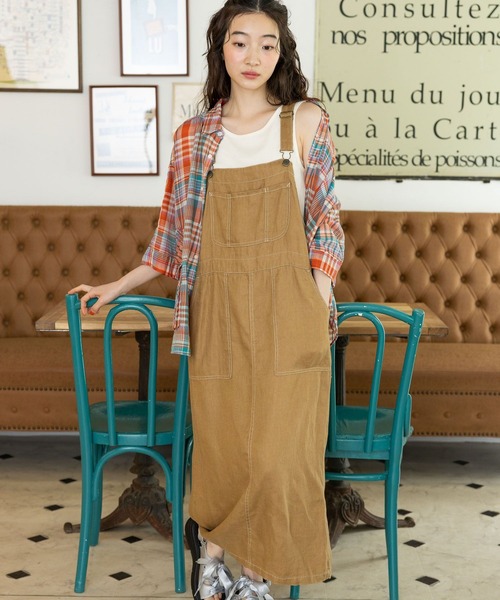 niko and...（ニコアンド）の「リネン混サッカーチェックシャツ（シャツ/ブラウス・レディース・ブルー/アイボリー/ライトブルー/オレンジ/グリーン・MEDIUM/LARGE）」の19枚目の写真