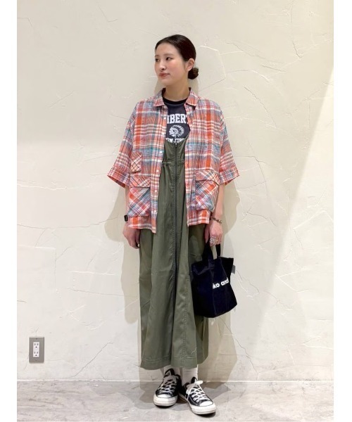 niko and（ニコアンド）の「リネン混サッカーチェックシャツ