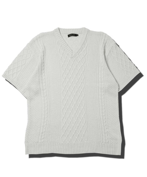 jiggys shop(ジギーズショップ)の「アラン サマーニット セーター(ニット/セーター・メンズ・ブラック/グレー系その他/グリーン系その他/グレー系その他3/グレー系その他2/ブルー系その他/ホワイト/ホワイト系その他/ライトグレー/グリーン系その他2/ブラック系その他/ブルー系その他4/ブルー系その他3/ブルー系その他2・SMALL/MEDIUM/X-LARGE/LARGE)」の22枚目の写真