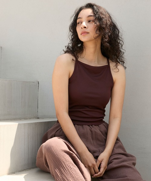 American sleeve camisole with cups / 水陸両用 カップ付き