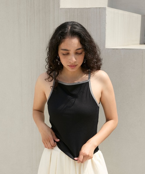 American sleeve camisole with cups / 水陸両用 カップ付き
