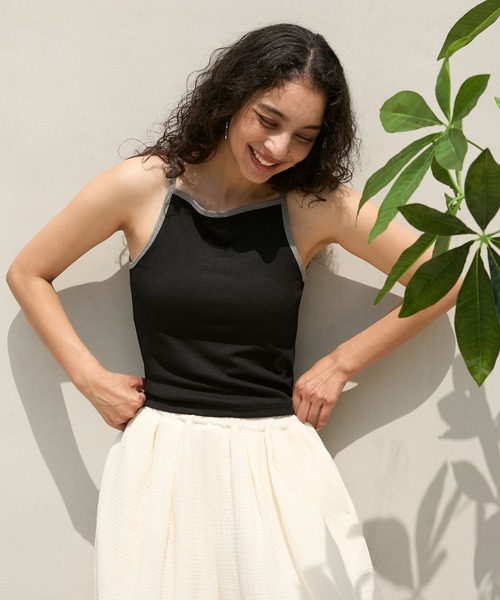 American sleeve camisole with cups / 水陸両用 カップ付き