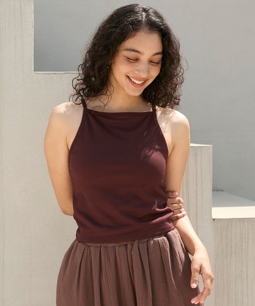 American sleeve camisole with cups / 水陸両用 カップ付き