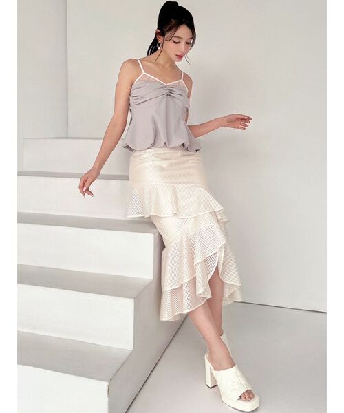 RESEXXY(リゼクシー)の「メッシュラッフルスカート(スカート・レディース・ピンク/ブラック/ホワイト・FREE)」の17枚目の写真