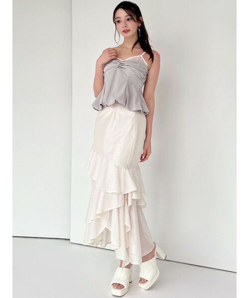 RESEXXY(リゼクシー)の「メッシュラッフルスカート(スカート・レディース・ピンク/ブラック/ホワイト・FREE)」の16枚目の写真