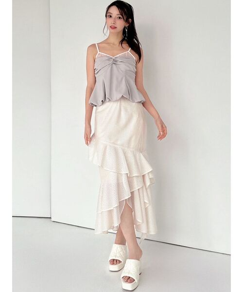 RESEXXY(リゼクシー)の「メッシュラッフルスカート(スカート・レディース・ピンク/ブラック/ホワイト・FREE)」の15枚目の写真