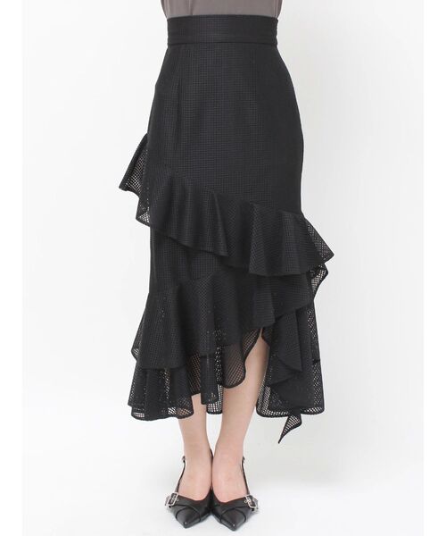 RESEXXY(リゼクシー)の「メッシュラッフルスカート(スカート・レディース・ピンク/ブラック/ホワイト・FREE)」の13枚目の写真