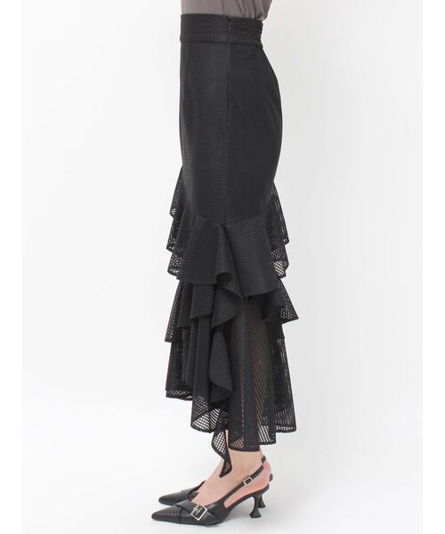 RESEXXY(リゼクシー)の「メッシュラッフルスカート(スカート・レディース・ピンク/ブラック/ホワイト・FREE)」の12枚目の写真