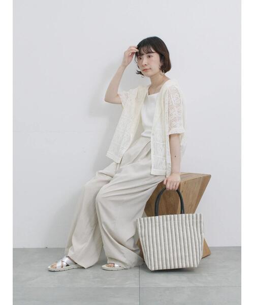 Samansa Mos2 blue(サマンサモスモスブルー)の「前後2wayモチーフレースタンク(Tシャツ/カットソー・レディース・イエロー/ブラック/オフホワイト・F)」の17枚目の写真