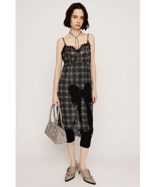 フリルレースキャミワンピ SLY 新品未使用 SLY ワンピース HEM DESIGN LACE FRILL L/TOPS ヘム デザイン