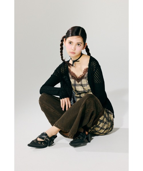 TRIMMING LACE RIBBON CAMI OP トリミング レース リボン キャミ 