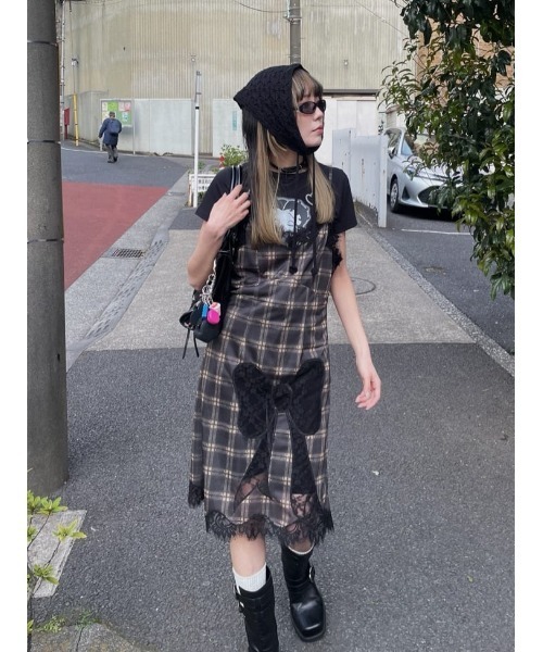 SLY（スライ）の「TRIMMING LACE RIBBON CAMI OP トリミング レース リボン キャミワンピース（ワンピース・レディース・ブラック系その他2/ベージュ系その他・FREE）」の22枚目の写真