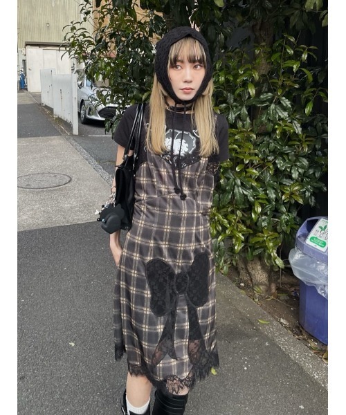 フリルレースキャミワンピ SLY 新品未使用 SLY ワンピース HEM DESIGN LACE FRILL L/TOPS ヘム デザイン