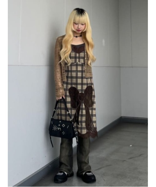SLY（スライ）の「TRIMMING LACE RIBBON CAMI OP トリミング レース リボン キャミワンピース（ワンピース・レディース・ブラック系その他2/ベージュ系その他・FREE）」の16枚目の写真
