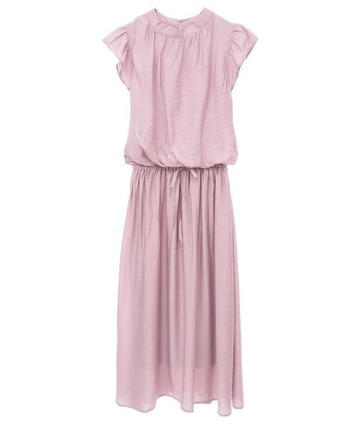 SOFFITTO(ソフィット)の「プチハイネック袖フリルワンピース(取り扱い店舗限定)(ワンピース・レディース・ベージュ/ブルー系その他/ピンク系その他/ブラック・FREE)」の4枚目の写真