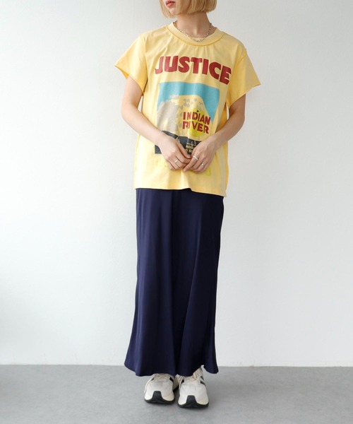 Three Four Time（ｽﾘｰﾌｫｰﾀｲﾑ）の「キュプラフレアスカート（スカート・レディース・ネイビー/ピンク・FREE）」の19枚目の写真