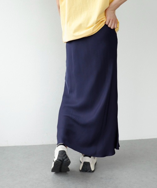 Three Four Time（ｽﾘｰﾌｫｰﾀｲﾑ）の「キュプラフレアスカート（スカート・レディース・ネイビー/ピンク・FREE）」の14枚目の写真