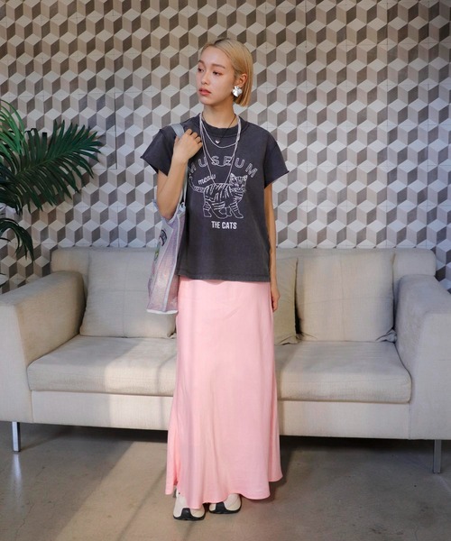 Three Four Time（ｽﾘｰﾌｫｰﾀｲﾑ）の「キュプラフレアスカート（スカート・レディース・ネイビー/ピンク・FREE）」の21枚目の写真