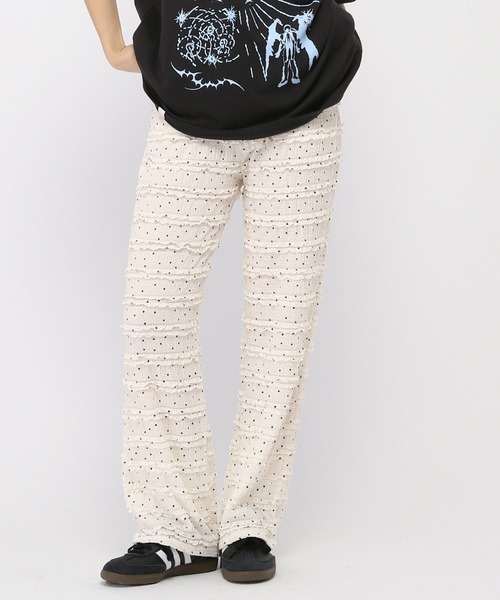 3.3 Field Trip （3.3フィールドトリップ）の「3.3 Field Trip／フリルレースパンツ（その他パンツ・レディース・ホワイト/ブラック系その他/ホワイト系その他/ブラック・FREE）」の18枚目の写真