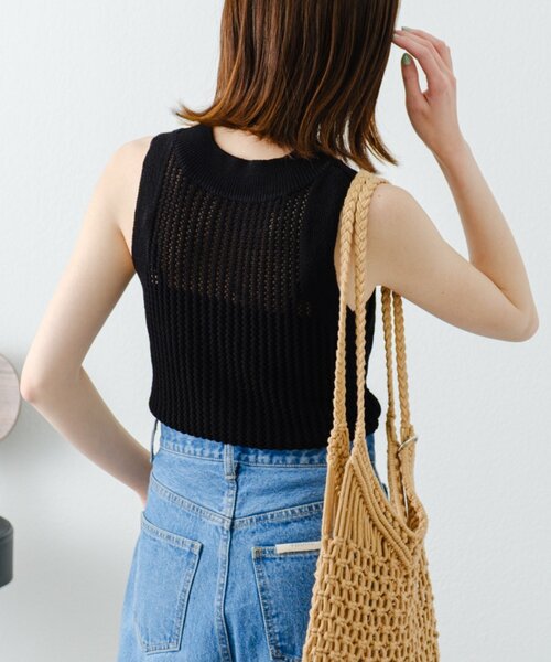 セール】【willow】透かし編みタンクニット（Tシャツ/カットソー