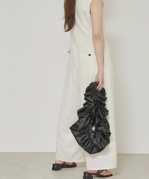 LOVELESS（ラブレス）の「エージングドビーサロペット（サロペット/オーバーオール・レディース・パープル系その他5/ブラック/オフホワイト・36）」の6枚目の写真