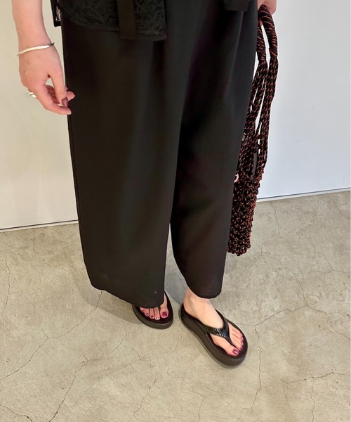 LOVELESS（ラブレス）の「エージングドビーサロペット（サロペット/オーバーオール・レディース・パープル系その他5/ブラック/オフホワイト・36）」の10枚目の写真