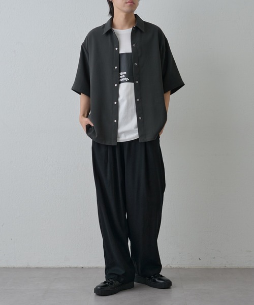 COLONY 2139（コロニートゥーワンスリーナイン）の「WFACEワッシャー半袖シャツ（シャツ/ブラウス・メンズ・ネイビー/チャコールグレー・MEDIUM/LARGE）」の11枚目の写真