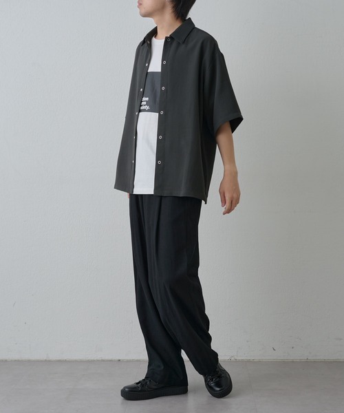 COLONY 2139（コロニートゥーワンスリーナイン）の「WFACEワッシャー半袖シャツ（シャツ/ブラウス・メンズ・ネイビー/チャコールグレー・MEDIUM/LARGE）」の12枚目の写真