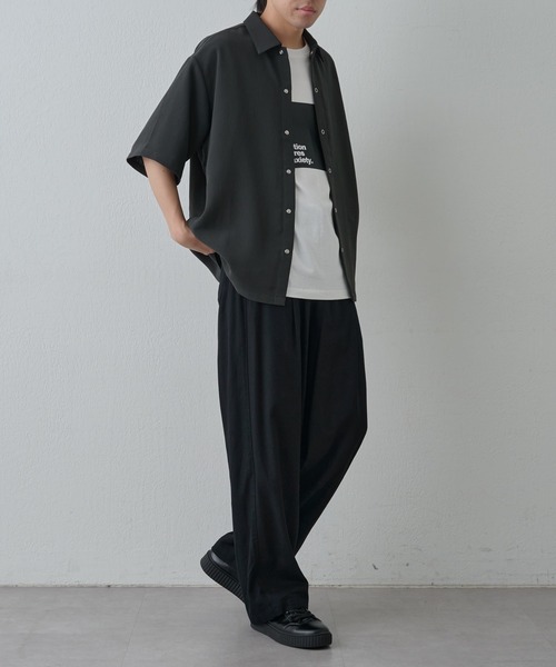 COLONY 2139（コロニートゥーワンスリーナイン）の「WFACEワッシャー半袖シャツ（シャツ/ブラウス・メンズ・ネイビー/チャコールグレー・MEDIUM/LARGE）」の14枚目の写真