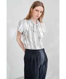 Estella.K（エステラケー）の「Rosanna Blouse ボータイプリーツヨークブラウス（シャツ/ブラウス）」