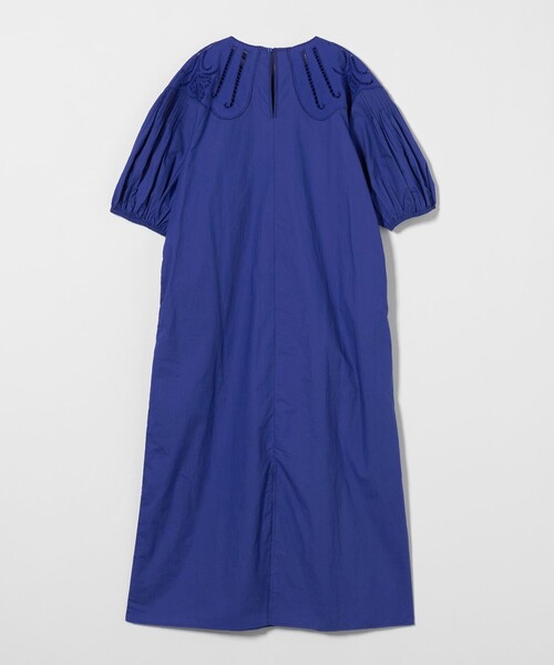 UNITED ARROWS（ユナイテッドアローズ）の「ポプリン エンブロイダリー ドレス（ワンピース・レディース・ロイヤルブルー/ブラック・38/36）」の12枚目の写真