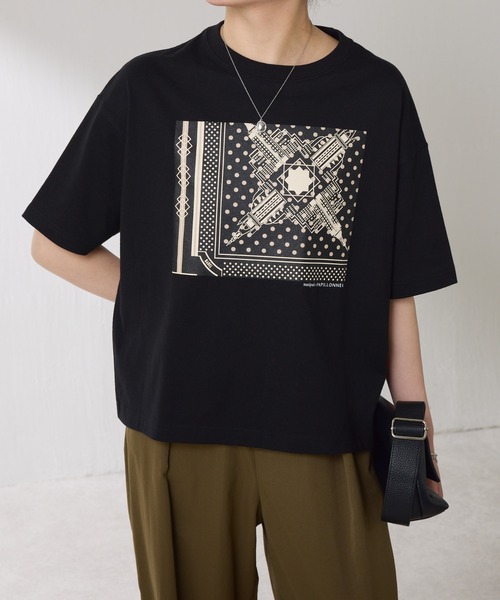 manipuri（マニプリ）の「manipuri/別注プリントTシャツ（Tシャツ/カットソー・レディース・ホワイト/ブラック・FREE）」の2枚目の写真