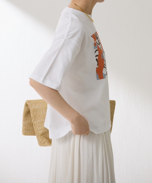 manipuri（マニプリ）の「manipuri/別注プリントTシャツ（Tシャツ/カットソー・レディース・ホワイト/ブラック・FREE）」の7枚目の写真