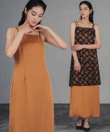 【新品】ANDRESD パーティードレス　ブラウン ブラウンのレイヤードケープドレス | ANDRESD | M | 結婚式パーティー