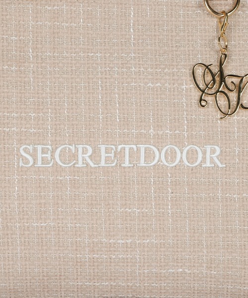 SecretDoor（シークレットドア）の「【500mlペットボトル収納可】2way ツイード トート ショルダーバッグ チャーム付き クリーム（トートバッグ・レディース・アイボリー/ブラック/ピンク・FREE）」の22枚目の写真