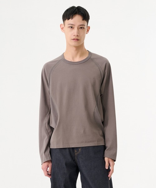 セット売り【prose verse】テーラードジレ+ スクエアネックTシャツ NVRFRGT】別注 PANELED LONG SLEEVE T-SHIRT（Tシャツ