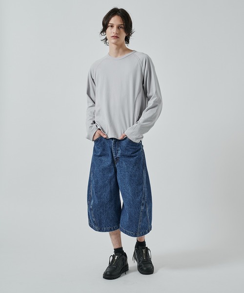 NVRFRGT】別注 PANELED LONG SLEEVE T-SHIRT（Tシャツ