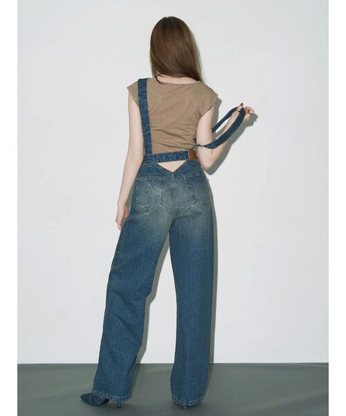 EVRIS（エヴリス）の「2WAYサロペットワイドデニムパンツ