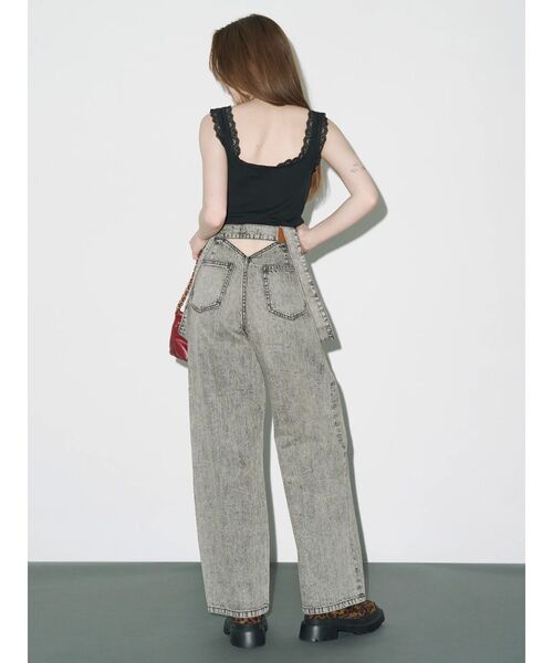 EVRIS（エヴリス）の「2WAYサロペットワイドデニムパンツ（デニムパンツ・レディース・ブラック/インディゴブルー・SMALL/MEDIUM）」の8枚目の写真