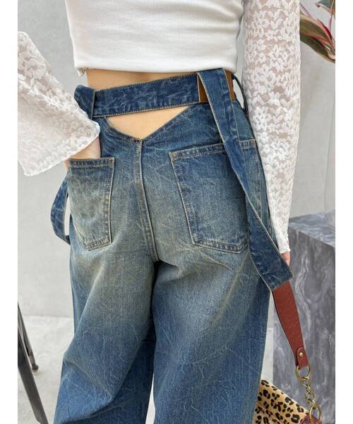 EVRIS（エヴリス）の「2WAYサロペットワイドデニムパンツ